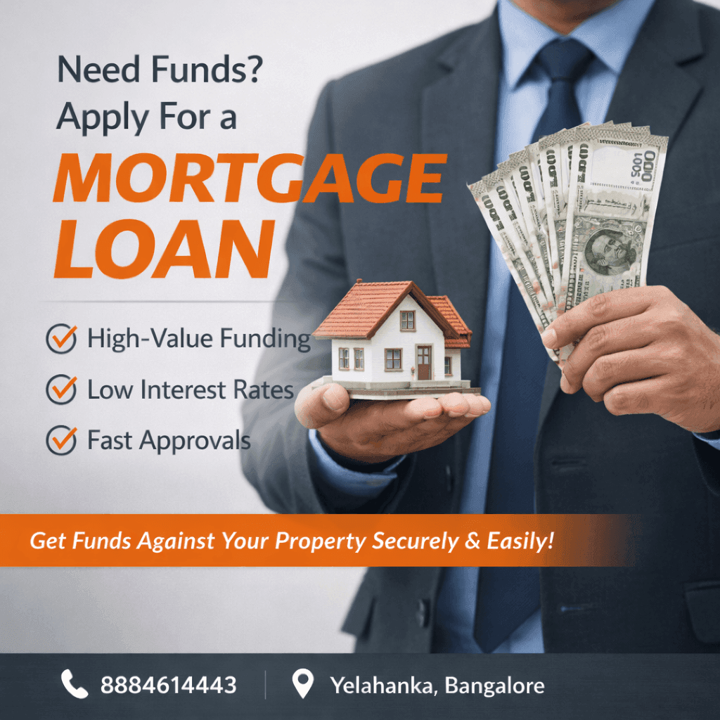 "Customer getting mortgage loan against property with financial support from Shine Business Service in Bangalore."