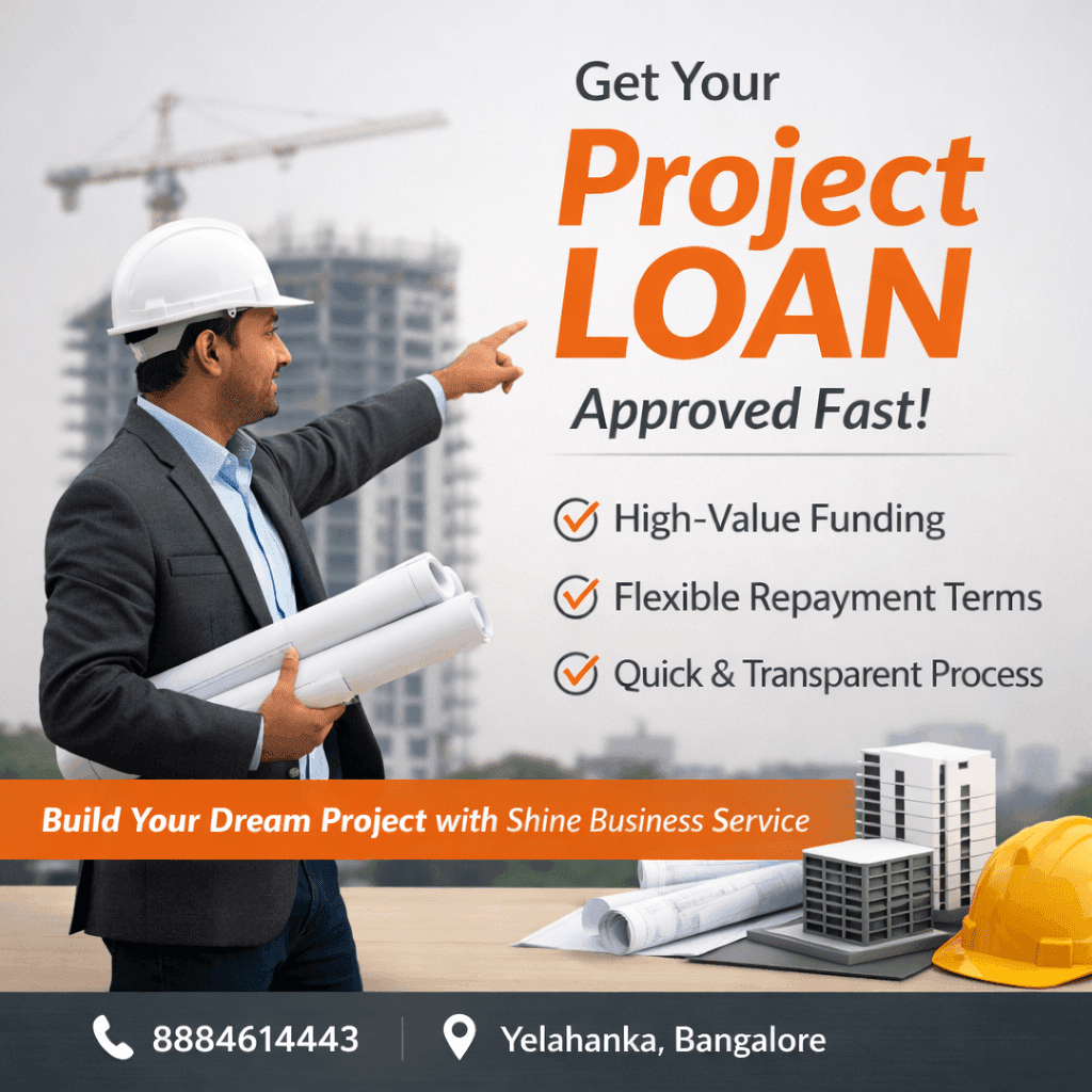 "Construction professional planning a project with fast project loan support from Shine Business Service in Bangalore."